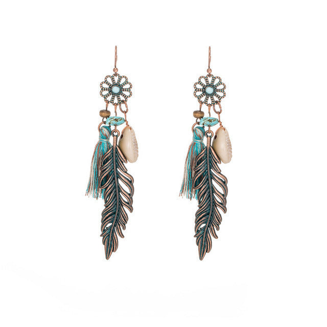 Wholesale Retro Tassel Fashion Exaggerated Long Earrings